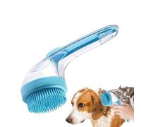 Dog Shampoo Brush, Bathing Scrubbing Tool, Anti-Slip Ergonomic Handle, Soft Bristle Massage Cleaner, Suitable for Dogs, Puppies, Cats, Horses, Perfect for Spa Bathing, Grooming, Shower, and Pet Care