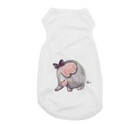 Dog Shirt Sleeveless Vest | Breathable Acrylic Pet Clothing for Summer/Travel/Photos | Stretchy Dog Apparel for Small Dogs & Cats | White (S)