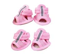 Dog Shoes, 4 Pieces Dogs Walking Shoes, 2.36x1.97x1.97 inches Pet Supply Puppy Boots, Non Slip Paw Protectors for Outdoor, Park, Road, Garden, Hiking, Pavement, Floor, Night Walks, Home, Travel