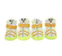 Dog Shoes Set of Four | Lightweight Breathable Slip - Boots for Small/Medium/Large Dogs | Easy on Zipper Design, All Weather Foot Protection (1 Size)