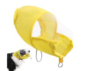 Dog Shower Ear Protector - Waterproof Dog Ear Cover Calming Hood | Comfortable Elastic Pet Grooming Supplies for Water Activities Rainy Days Swim Training, Polyester + EVA