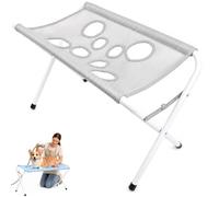 Dog Shower Stand, Foldable Dog Bathing Stand with Mesh Surface，Grey | Portable Pet Bath Tub Station for Drying & Grooming