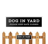 Dog Sign - Wooden Dog Sign Keep Yard Gate Closed, Warning Plate with Weatherproof Protective Coating, Safety Property Decoration, Yard Entrance Alert, Outdoor Boundary Plaques for Farm Courtyard