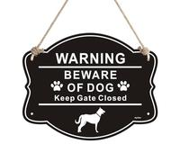 Dog Signs For Fence - 10x8 Inch Anti-Rust Aluminum Metal Sign, Beware Of Dog Patio Yard Lawn Sign, Dogs Warning Metal Signs 10x8 Inch Fade-Resistant | For Backyard, Gate, Pathway, Park, Outdoor Use