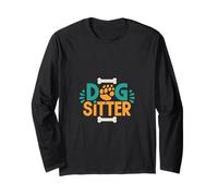 Dog Sitter Paw Print Pet Care Fun Manche Longue