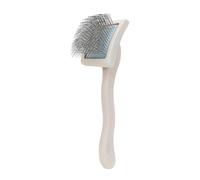 Dog Slicker Brush - Poignée en bois solide 19,5 x 5,9 x 6,2 cm | Wire Pet Grooming Brush For Loose Hair Removal | Shedding Comb For Small Medium Large Breeds Long Short Coat Home Travel