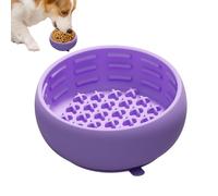 Dog Slow Feeder Bowl - Silicone Non-Slip | Silicone Anti Choking Slow Feeder Bowl With Non-slip Base For Small And Medium Dogs Or Cats, Ideal For Indoor Outdoor Enrichment Feeding, Training Healthy Ea