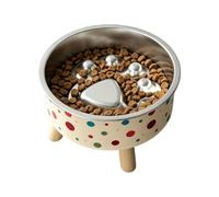 Dog Slow Feeder Bowl | Stainless Steel Elevated Pet Licking Bowl