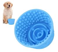 Dog Slow Feeder, Dog Bowls Anti Slip Suction Cups, Distraction Bowl Dogs, Interactive Licking Bowl, Anti Gulping Healthy Eating Bowl, Easy to Use, Portable for Stress Dog Bowl Non Slip