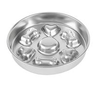 Dog Slow Feeder for Good Eating Habit 10" Slow Feeder Dog Bowls Polished Easy Wash Stainless Steel Feeding Bowl for Home