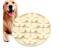 Dog Slow Feeder | Slow Feeder Bowl with Suction Cup | Non-Slip Raised Flower Design Dog Puzzle Widely Applicable for Boredom Relief, Floor Or Wall Treats & Grooming Pet Training in Shower