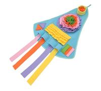Dog Sniff Mat, Spaceship Shape Puzzle, Boredom Relief Toy, Interactive Educational Improves Mood Sturdy and Safety for Pets, 25.98x21.26 inches, Colorful