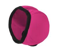 Dog Snood, Noise Protection Ear Wrap, Waterproof Comfort Wrap. Adjustable Anti-Slip Snood for Grooming, Bathing, Force Drying, Swimming, and Fireworks, Pink, Gray
