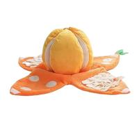 Dog Snuffle Mat, Peel and Orange Snuffle Toy, Plush Interactive Squeaky Feeder Puzzle, Soft Ruffled Piece Included, Crumpled Paper Puppy Toy for Large & Medium Breeds, Senior Dogs
