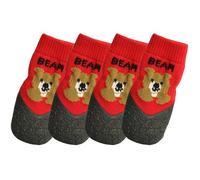 Dog Socks Anti Slip - 4 Piece Pet Boot Set for Paw Protection | Soft Cotton Blend with Grip Soles, Breathable Stretchable Design, Walking and Running Accessory for Puppies Dogs Winter Rain Snow