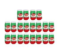 Dog Socks Green Background Elastic Skid Resistant Pet Supplies for Autumn Winter Christmas 5 Sets (L)
