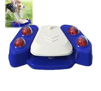 Dog Sprinkler for Outdoor, Step on Dog Water System, Garden Pet Bath Toy Splash Play Cooling Toy for Play and Drinking in Outdoor Garden Yard (Blue)