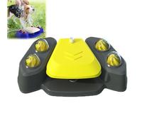 Dog Sprinkler for Outdoor, Step on Dog Water System, Garden Pet Bath Toy Splash Play Cooling Toy for Play and Drinking in Outdoor Garden Yard (Yellow)
