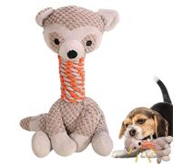 Dog Squeak Toys - Interactive Plush Chew Tug Toy for Small Medium Large Bre