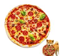 Dog Squeak Toys Realistic Pizza Shape 11.02in Plush Interactive Teether
