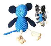 Dog Squeaky Toys, Interactive Squeaky Teething Chew Mice Shape Toys for Tug, Indestructible Puppy Supplies with Crinkle Sound, Tough for Indoor Play, 10.43x7.48x3.15 inches