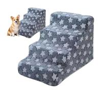 Dog Stairs - Cat Steps Vehicle Ramp, Detachable Pet Climbing Aid, Effortless Cleaning Design Multi Scene Household Accessory | Living Room Bedroom Study Windowsill Sofa Bed Puppy Kitten Mobility