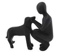 Dog Statue Home Decor - 4.33 Inches ABS Puppy Figurine | Cute Dog Sculpture 45g Desktop Shelf Ornament - Perfect For Office Living Room Bedroom Bookcase Gift For Pet Lovers Men Women Moms Dads