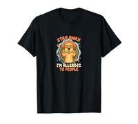 Dog Stay Away Funny I'm Allergic to People T-Shirt pour Amoureux des Animaux T-Shirt