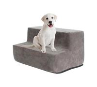 Dog Steps for Bed- 2-Story Stairs Pet Ladder Support | Steps for Couch, Velvet Holster Pet Step Stairs with Removable Cover, Give Your Pets Easy Access to High Beds or Couch