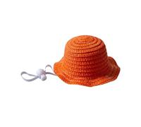 Dog Straw Hat - Lightweight Breathable Costume, Natural Woven Puppy Beach Sombrero Cap, Funny Novelty Feline Party Headpieces, uniique Kitten Photo Prop Accessory - for Summer Holidays Daily Walk