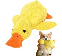 Dog Stress Relief Duck,Yellow Duck with Buzzing Noise,Interactive Dog Toy,Plush Dog Toy,Chew Toy,Quiet Dog Toy