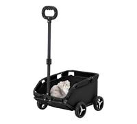 Dog Stroller Cart, Rolling Pet Carrier, 20.08x13.78in Folding Travel Trolley, Lightweight 4-Wheel Design, Breathable Mesh Window for Walking Shopping Playing Outdoor Use