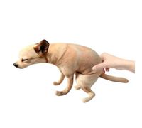 Dog Stuffed Animal Cute Soft Realistic Puppy - Funny Pooping Figure | | Humorous Plush Toy and Gag Gift Companion with Fluffy Texture for Children Animal Lovers and Whimsical Room Decor