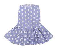 Dog Summer Dress | Breathable Cotton Pet Clothes for Small Dogs & Cats | Spot Pattern Cute Dress for Parties/Photos/Everyday Use (S)