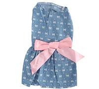 Dog Summer Dress | Sleeveless Pet Vest with Bow | Polyester Cooling Clothes for Small Dogs | Sun Protection & Photo Outfits (XZD225 Bow XS)