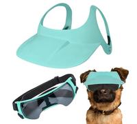 Dog Sun Hat, Adjustable Pet Cap with Goggles, Doggy Visor Sunglasses and Ear Holes, Sunbonnet for Small Breeds, Summer Protection, 4.72x1.57 inches, Sturdy Construction