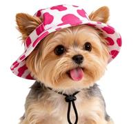Dog Sun Hat, Adjustable Pet Hat with Ear Holes, Breathable Dog Cap