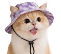 Dog Sun Hat | with Ear Holes Adjustable Breathable Headdress | Cat Hat For Kitten Puppy Summer Outdoor Beach | Travel Walking Park