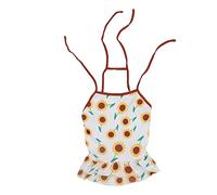 Dog Suspender Skirt with Sunflower Print | Breathable & Stretch Pet Dress for Small Medium Dogs/Cats | Comfortable Sunflower Pet Apparel for Parties/Holidays (M)