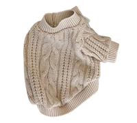 Dog Sweater, Knitted Pet Sweaters, Puppy Winter Coat, Warm Stylish Pet Cable Knit Clothes for Small Dogs Pomeranian Teddy Bichon Poodle (Unique Knit XL)