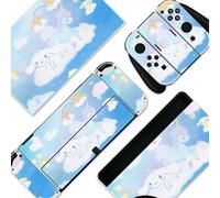 Dog Switch Skin Cute Pastel Vinyl Sticker Japanese Kawaii Cinnamon Roll Game L Compatible With Nintendo Switch (Switch Oled,Blue)