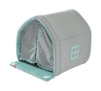 Dog Tent Bed, Dog House, Soft Cushion Sturdy Material Foldable Design Easy Maintenance Portable Plush Interior Breathable Fabric, Cat Cave for Pets, 15.35x14.17x14.17inches