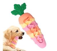Dog Toy, Chew Carrot, Silicone Teething Treat, Durabled Play Chewer 6.22x2.01 Inch for Small Medium Pets, Interactive Fetch Training Tool Indoor Outdoor Travel Bath Birthday Crate Halloween Easter