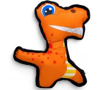Dog Toy Dinosaur Waterproof Heavy Duty Squeaky Dog Toy Love Of Play Perfect For Playing And Fun Even In Water Soft Polyester (Oramge)