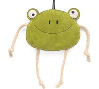 Dog toy made of sturdy and indestructible leather frog lily.[C60]
