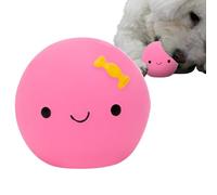 Dog Toy - Rubber Egg Shape Squeaky Ball, Soft Latex Animal Interactive Fetch Play Item with Bright Four Color Design, Bite Squeak Engagement Function, Ideal for Small Medium Dogs Indoor Outdoor Fun