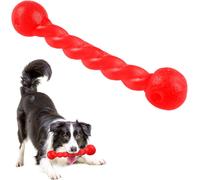 dog toy spiral rubber non toxic indestructible smart puppy toy bite-resistant dog toothbrush oral care red