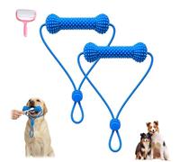 Dog Toys Dual-Action Teeth Cleaning Mouth Prop with Adjustable Strap,Durable Dog Teeth Cleaning Bite and Brush Canine Dental Prop,Dog Mouth Opener Oral Care Tool for Teeths Cleaning (1)