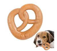 Dog Toys for Aggressive Chewers, Wooden Bread Knot Bite-Resistant Teething Toys, Durable Puppy Chew Midget, Tough Dog for Small, Medium & Large Dogs, Cute & Safe, 1 Piece, Fun Design