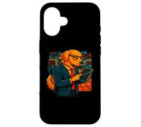 Dog Trader Funny Finance Illustration Coque pour iPhone 16